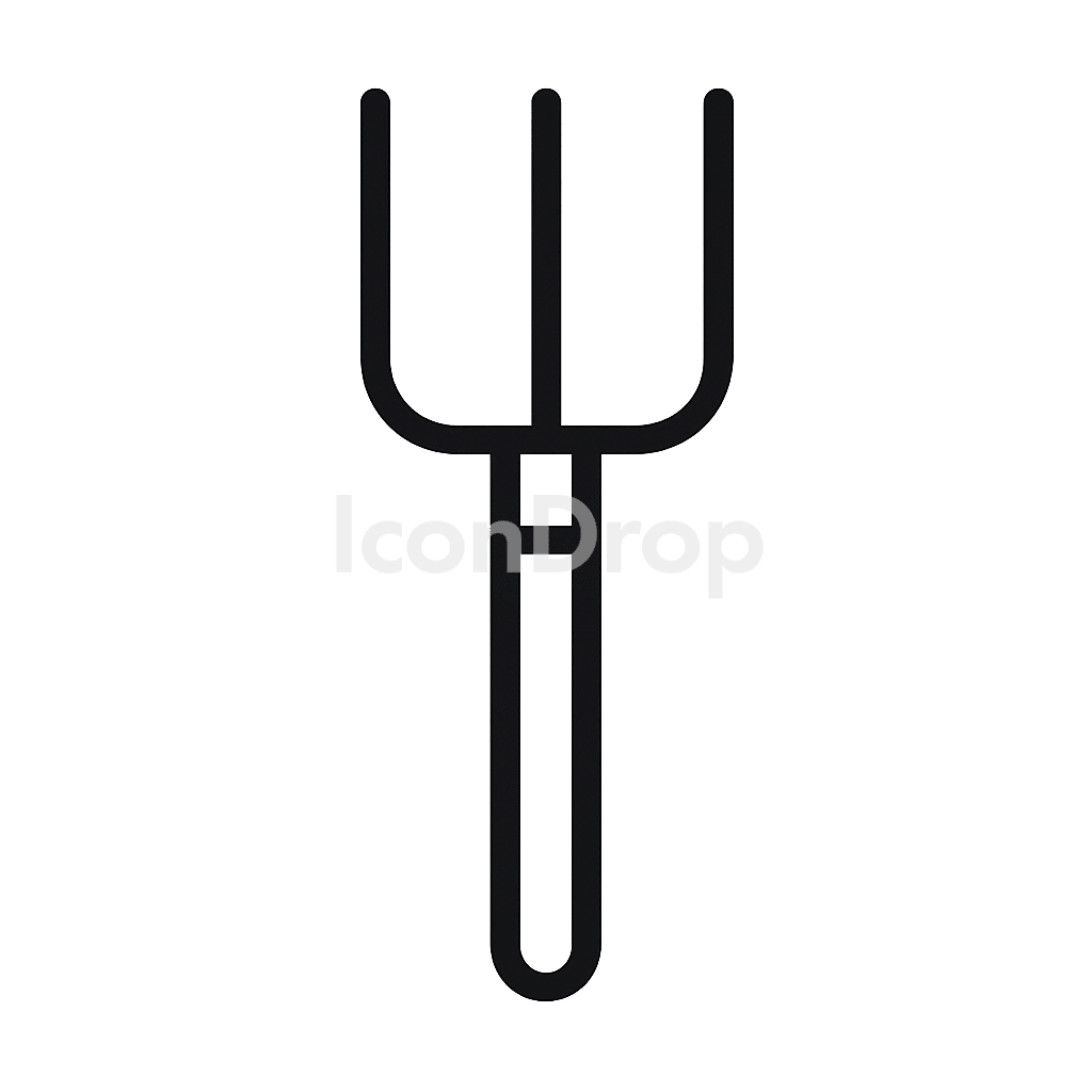 Pitchfork Icon Outline