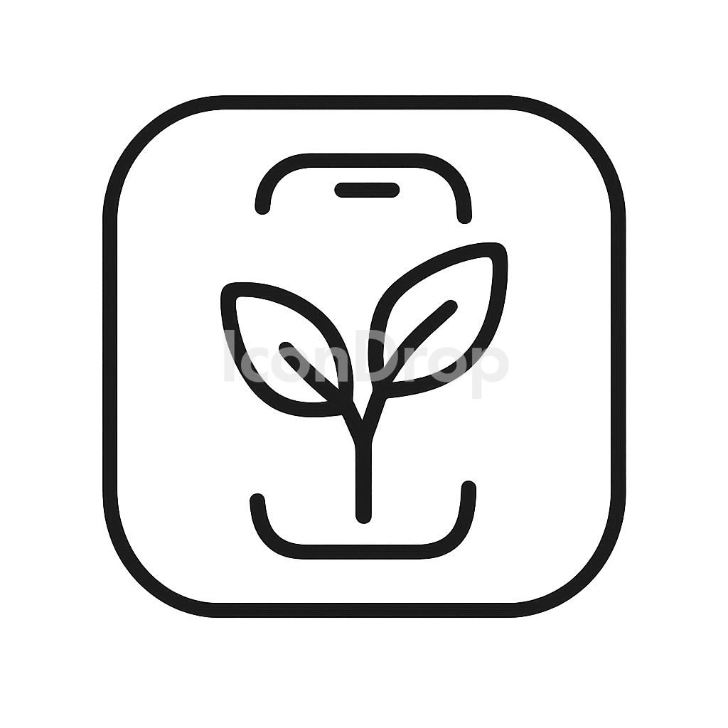 Plant App Icon Outline