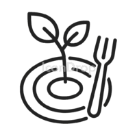 Plant Based Food Icon Outline