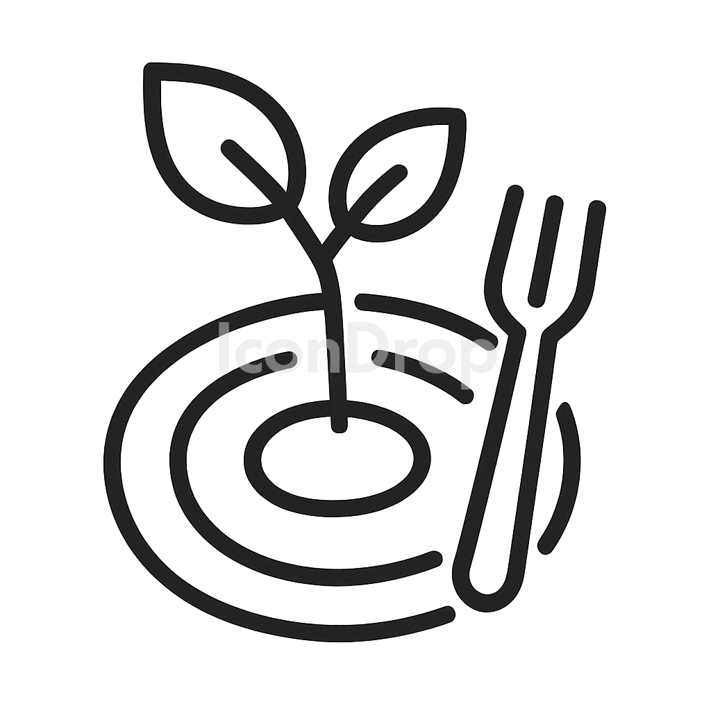 Plant Based Food Icon Outline