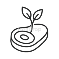 Plant Based Meat Icon Outline
