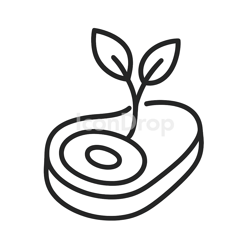 Plant Based Meat Icon Outline