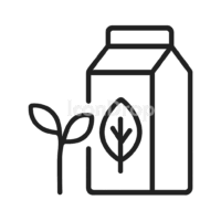 Plant Based Milk Icon Outline