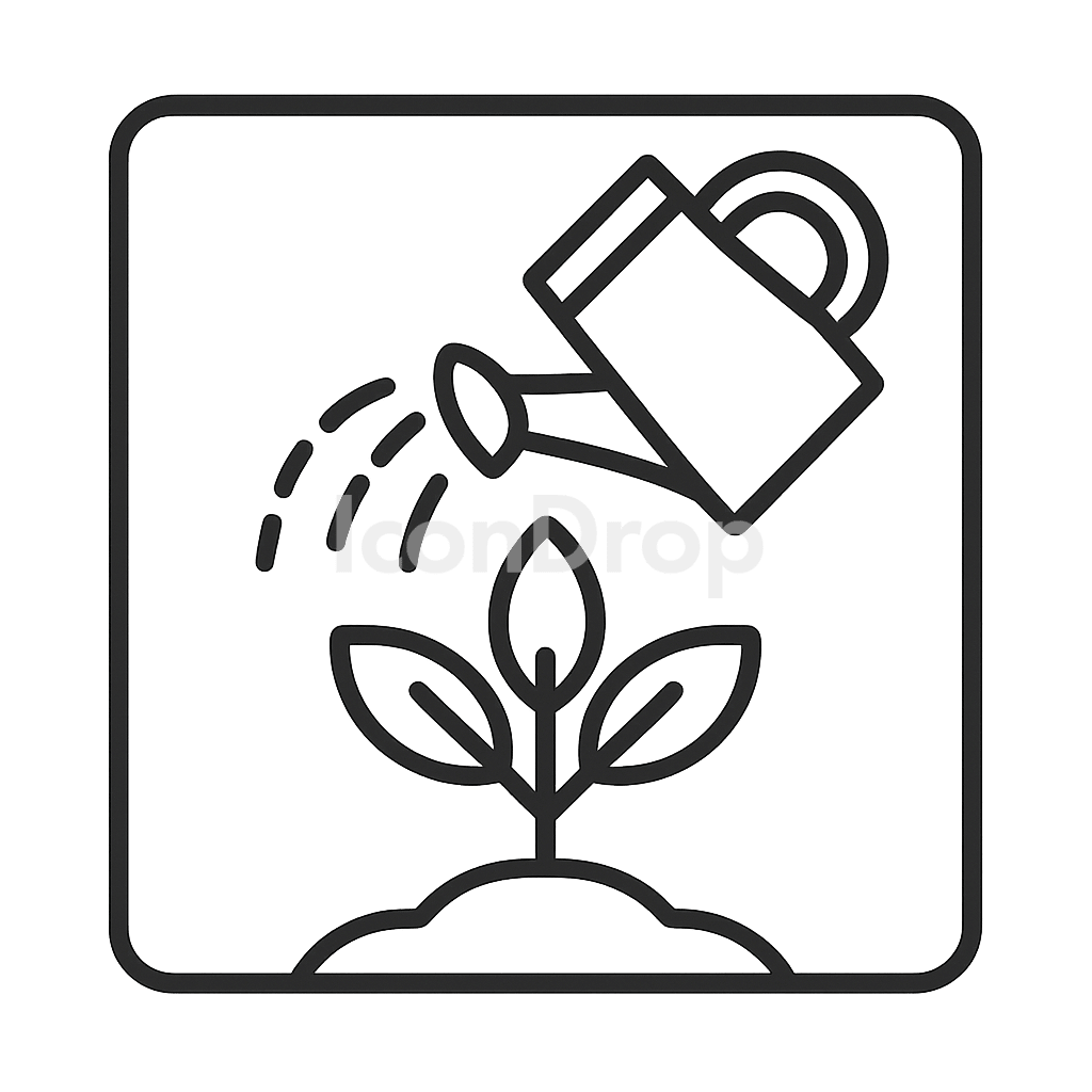 Plant Care Icons Outline
