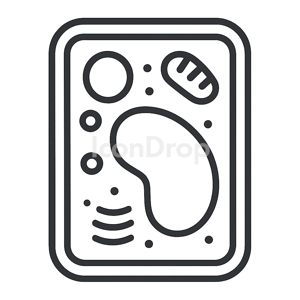 植物細胞のアイコン アウトライン