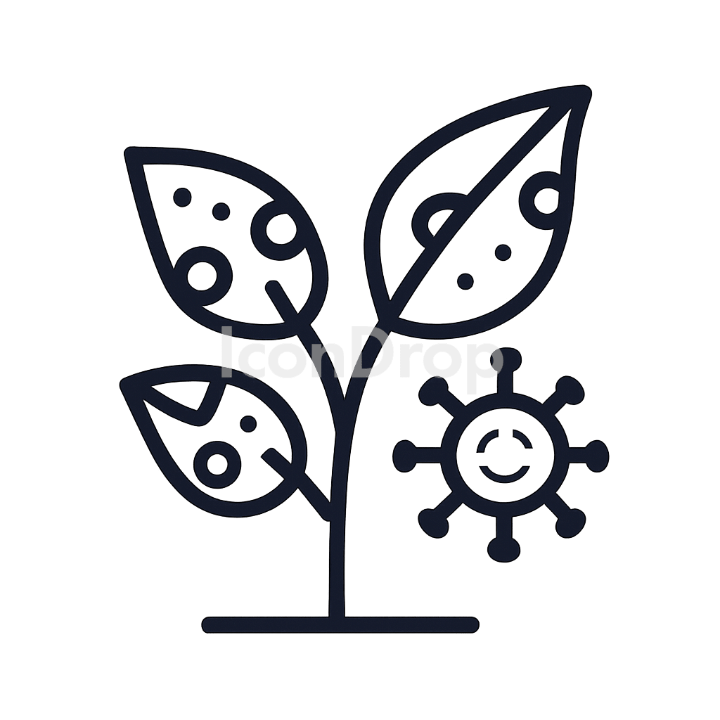 Plant Disease Icon Outline