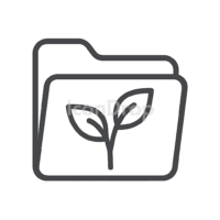 Plant Folder Icons Outline