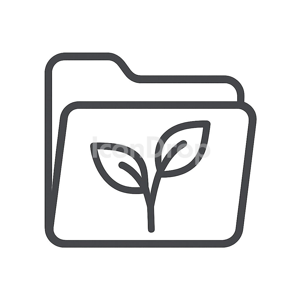 植物フォルダーのアイコン アウトライン
