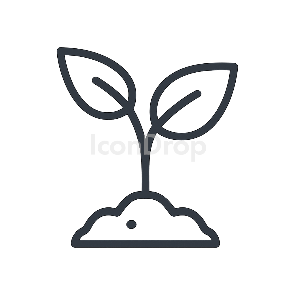 植物の成長アイコン アウトライン