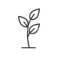 Plant Icon Aesthetic Outline