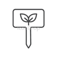 Plant Label Icons Outline