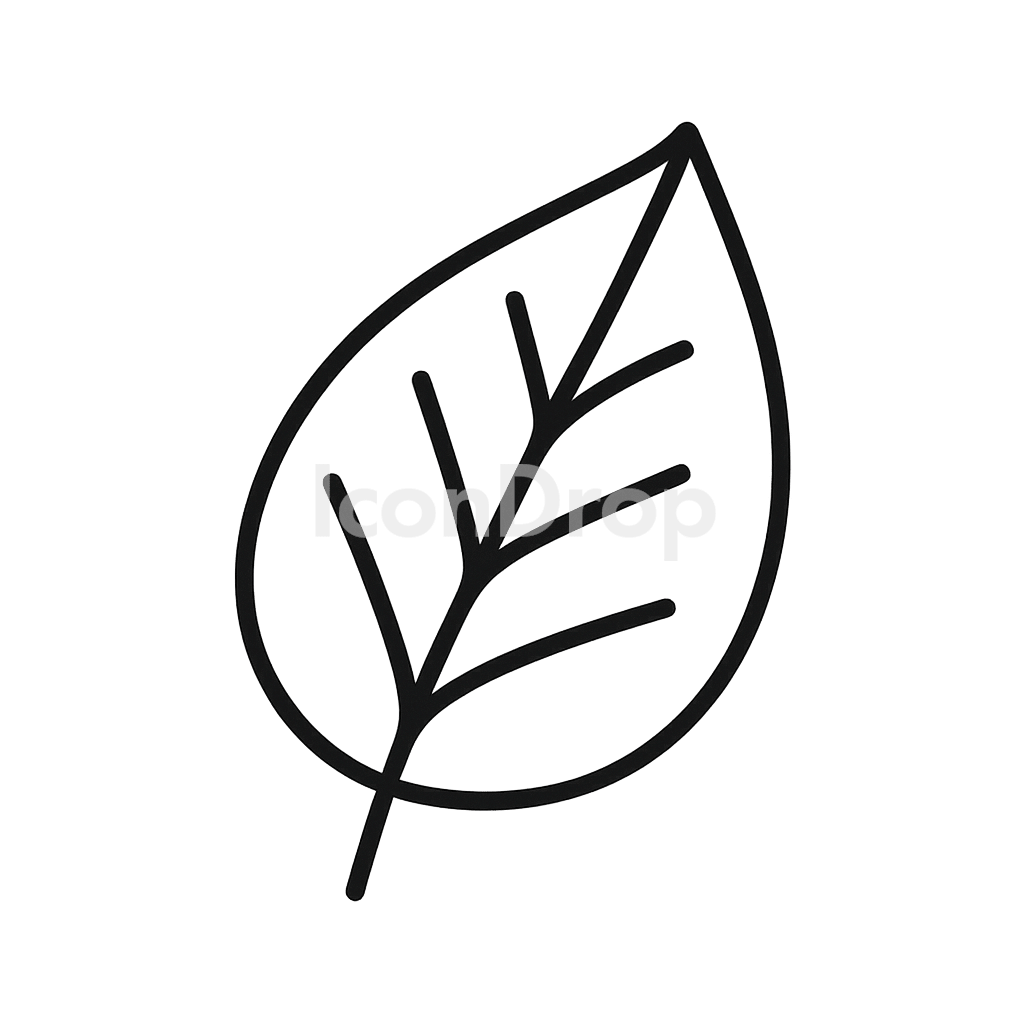 Plant Leaf Icon Outline