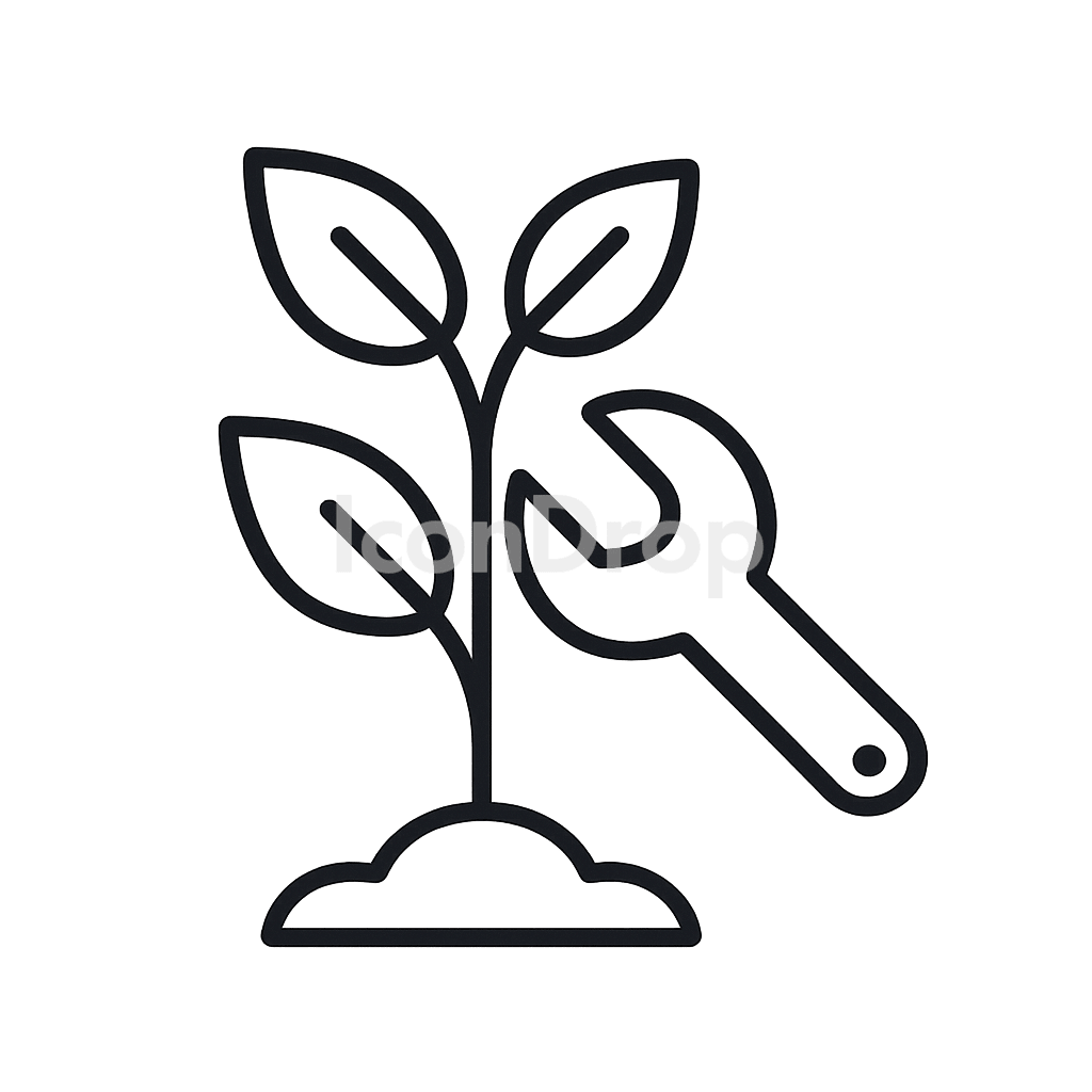 プラントメンテナンスのアイコン アウトライン