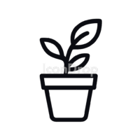 Plant Pot Icon Outline