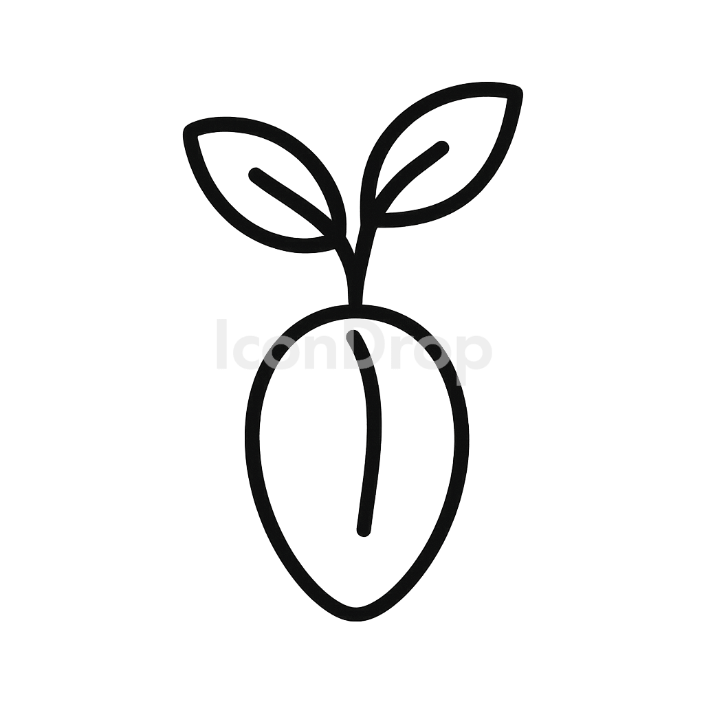 Plant Seed Icon Outline