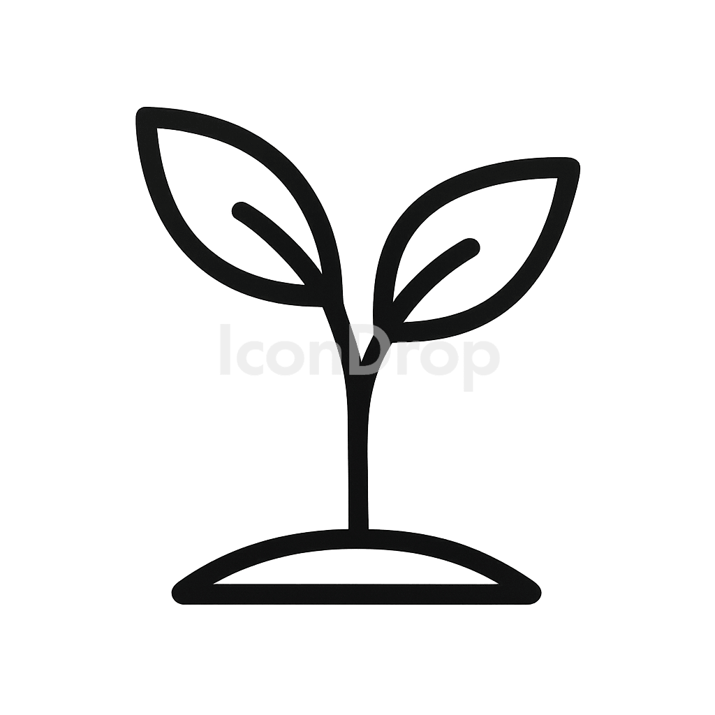 Plant Sprout Icon Outline