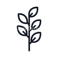 Plant Stem Icon Outline