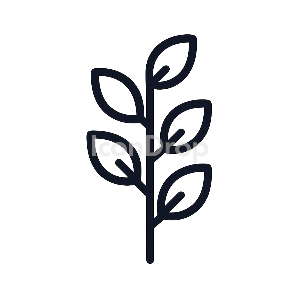 植物の茎のアイコン アウトライン
