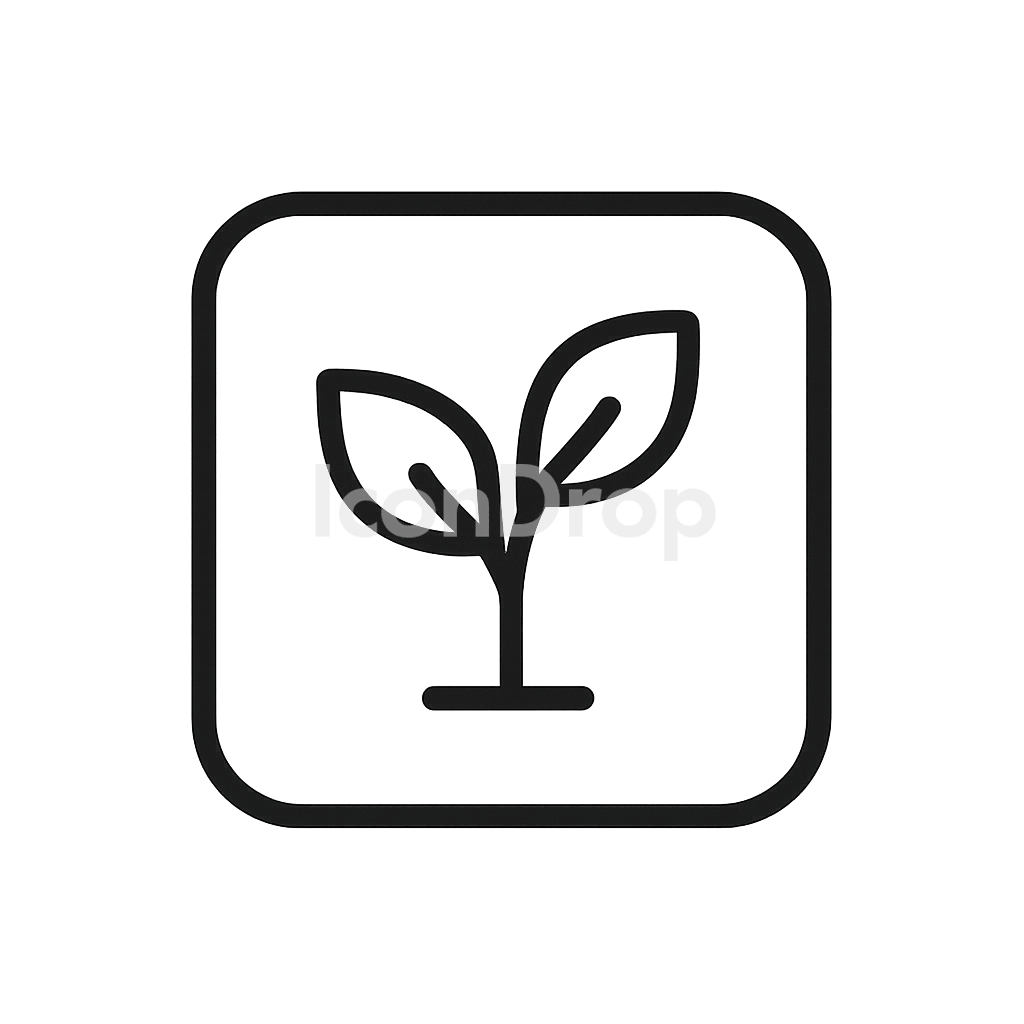Plant Themed App Icons Outline