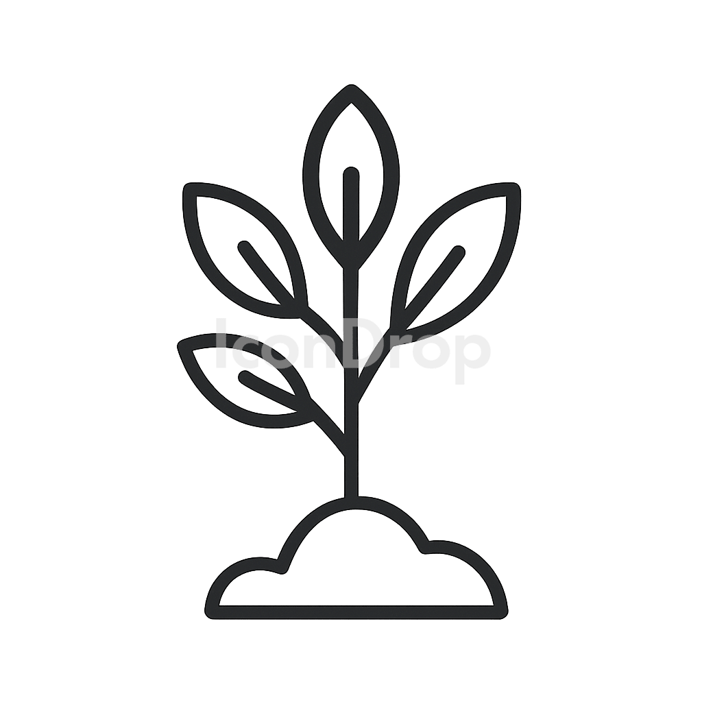 Plant Tree Icon Outline