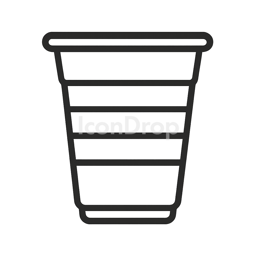 Plastic Cup Icon Outline