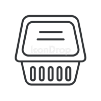 Plastic Food Packaging Icon Outline