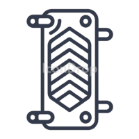 Plate Heat Exchanger Icon Outline