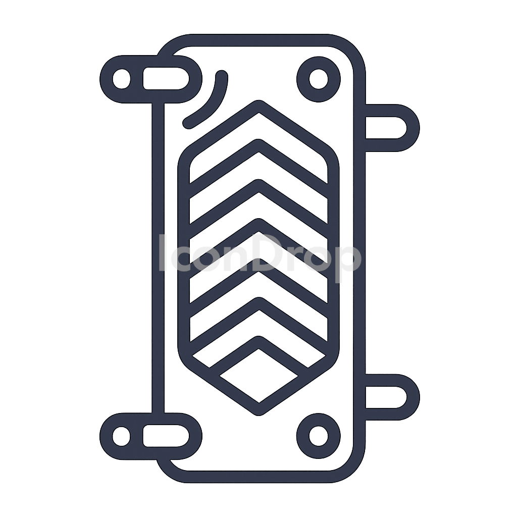 Plate Heat Exchanger Icon Outline