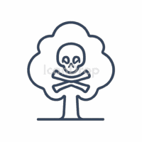 毒の木のアイコン(アウトライン)