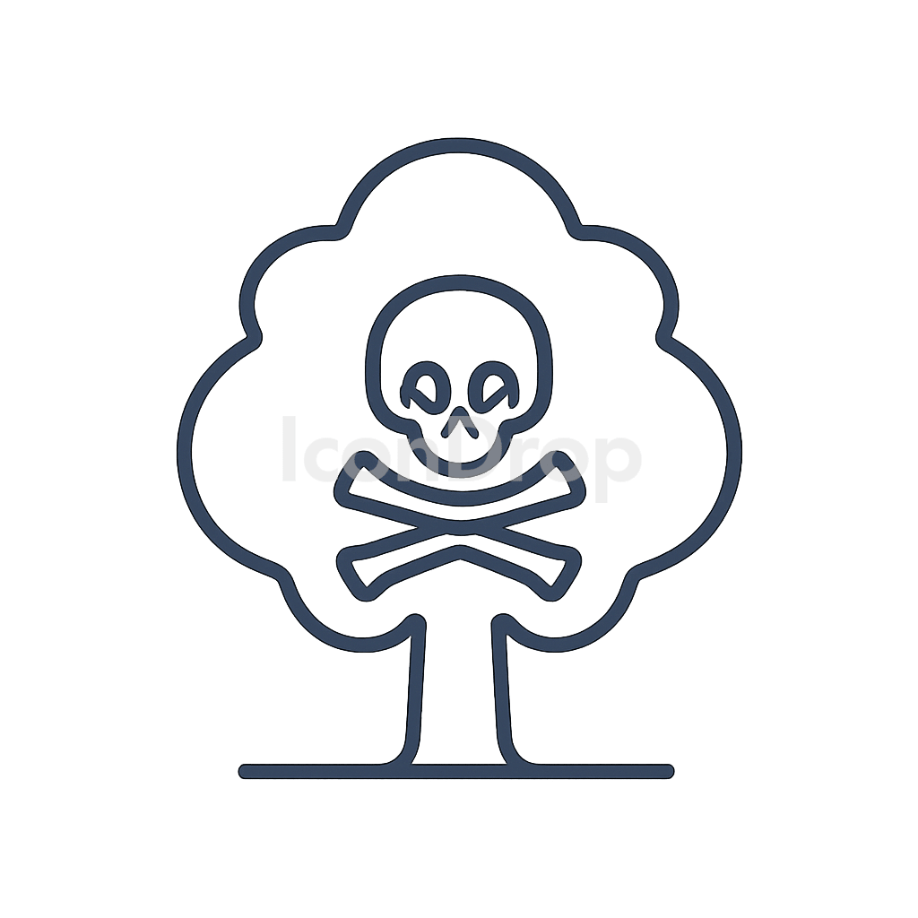 毒の木のアイコン アウトライン