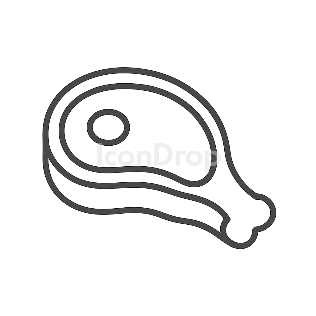 Pork Meat Icon Outline