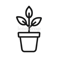 Potted Plant Icon Outline