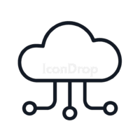 Public Cloud Icon Outline