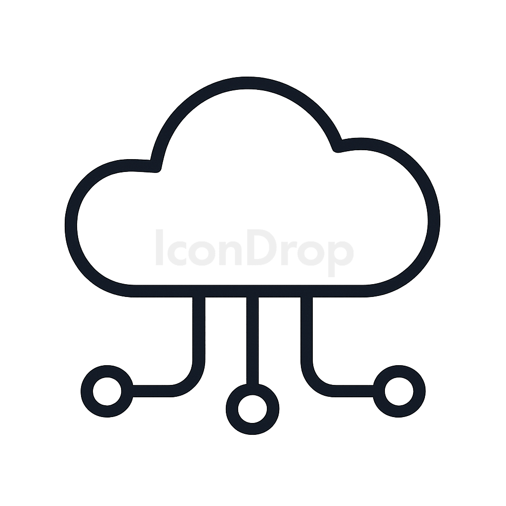 Public Cloud Icon Outline