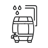 Rain Barrel Icon Outline