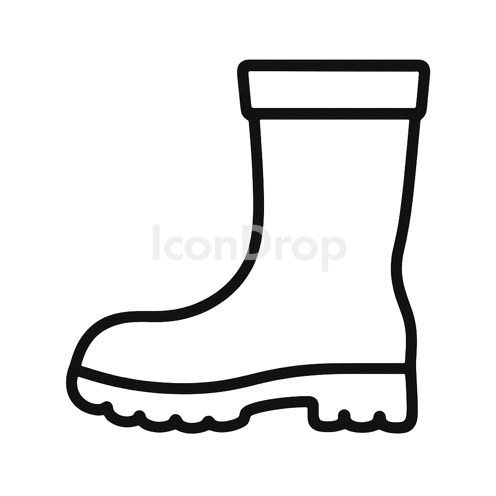 Rain Boots Icon Outline