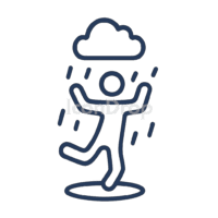 Rain Dance Icon Outline