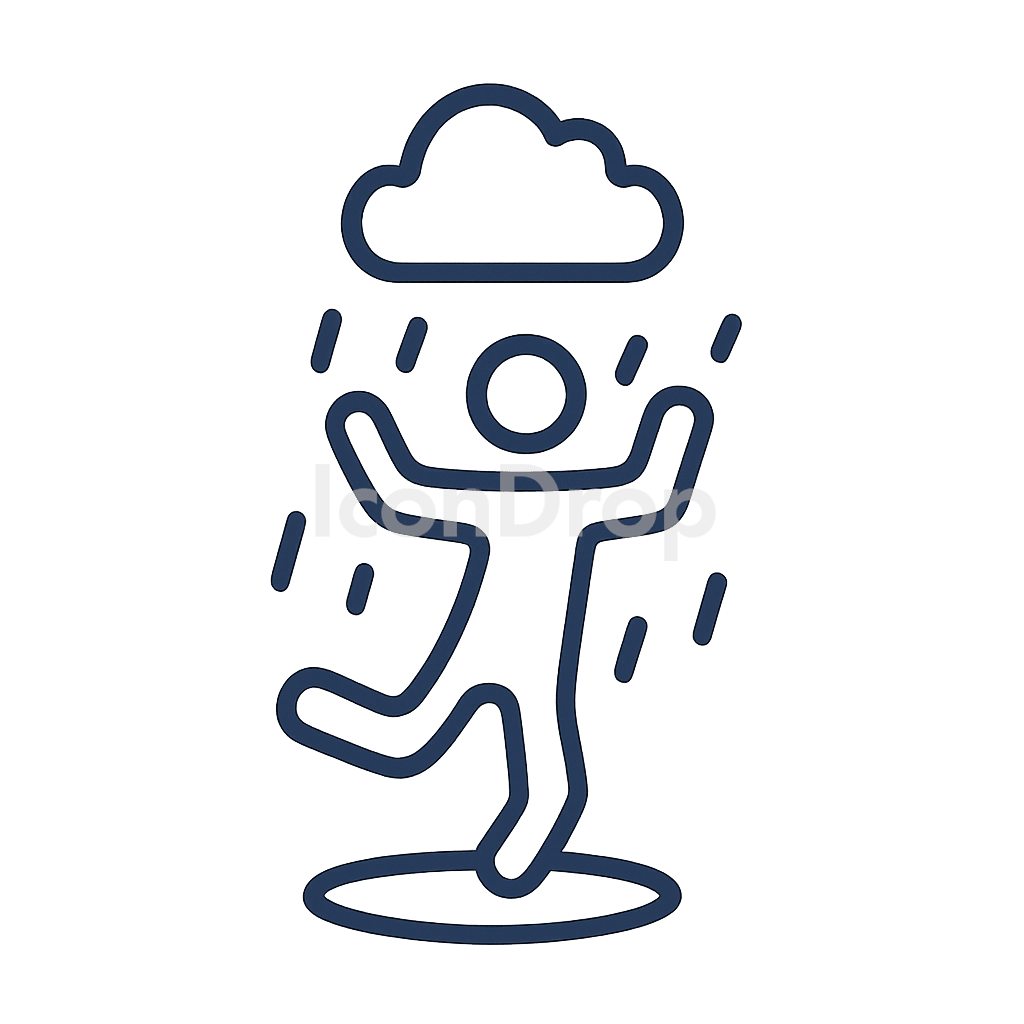Rain Dance Icon Outline