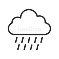 Rain Fall Icon Outline