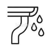 Rain Gutter Icon Outline