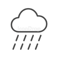Rain Icon For Weather App Outline