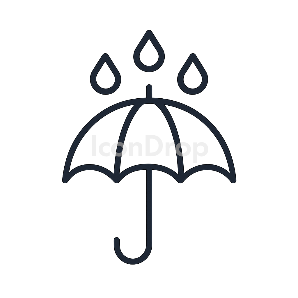 Rain Protection Icon Outline
