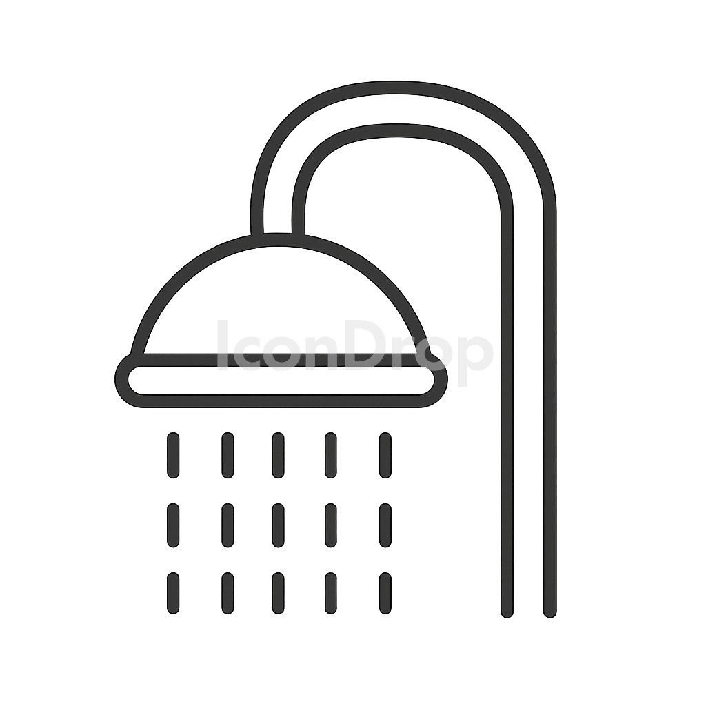 Rain Shower Icon Outline