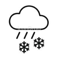Rain Snow Weather Icon Outline