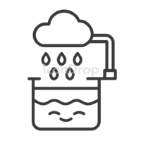 Rain Water Harvesting Icon Outline