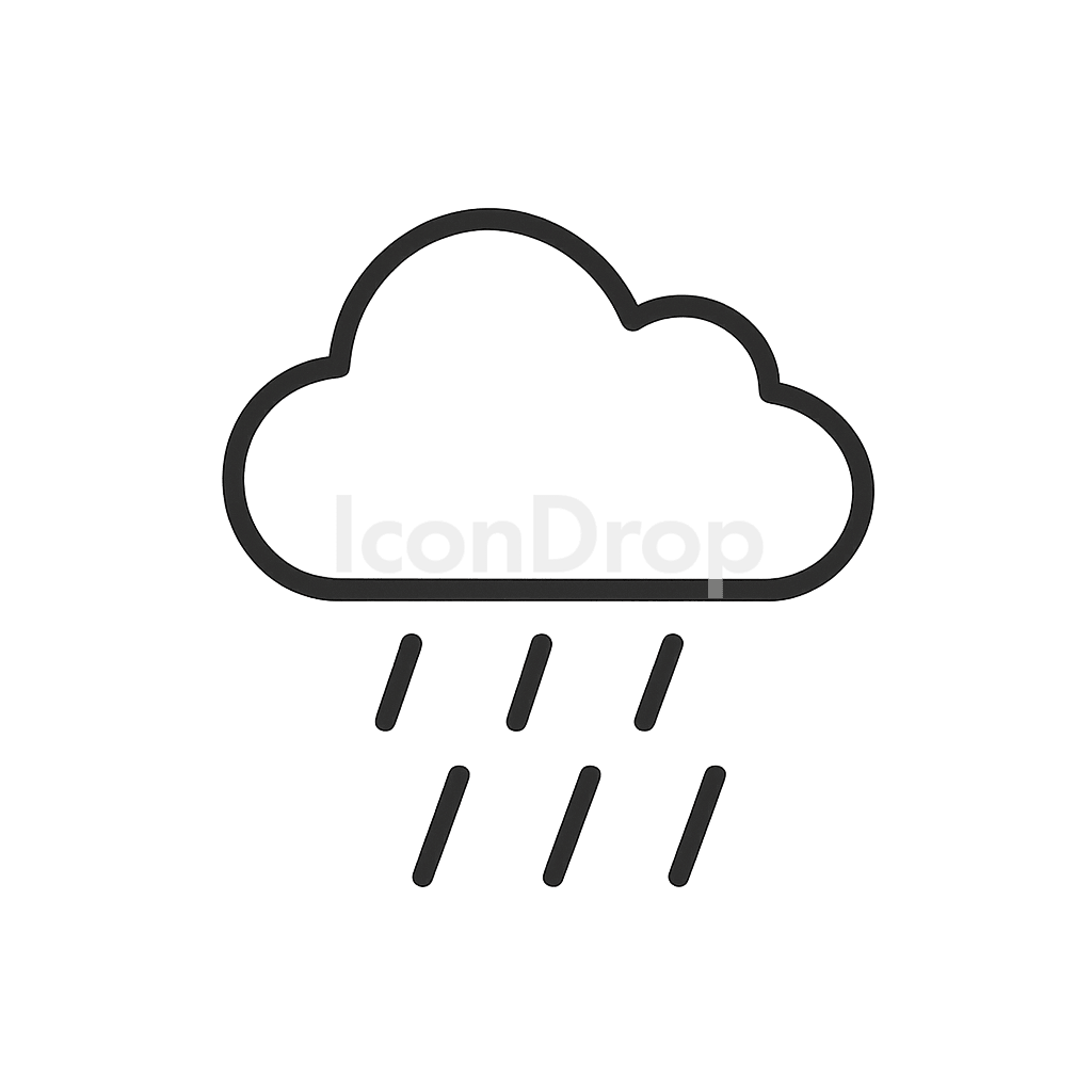 Rain Weather Icon Outline