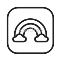 Rainbow App Icon Outline