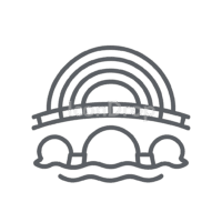 Rainbow Bridge Icon Outline
