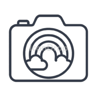 Rainbow Camera Icon Outline