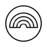 Rainbow Circle Icon Outline